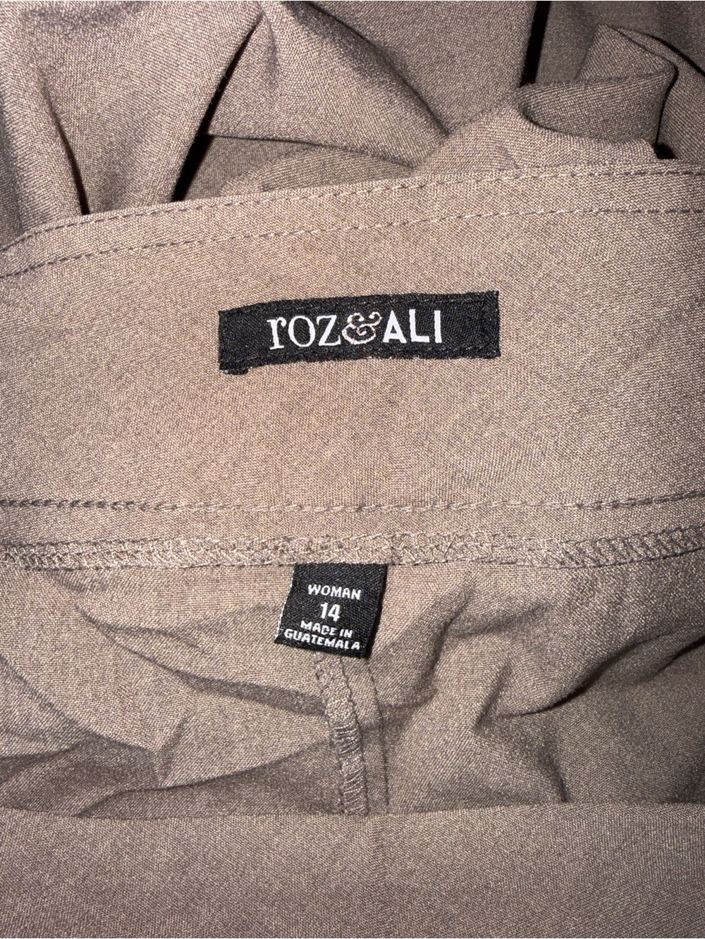 1953-Roz & Ali Wide Leg Pants in Olive - Picture 2 of 2